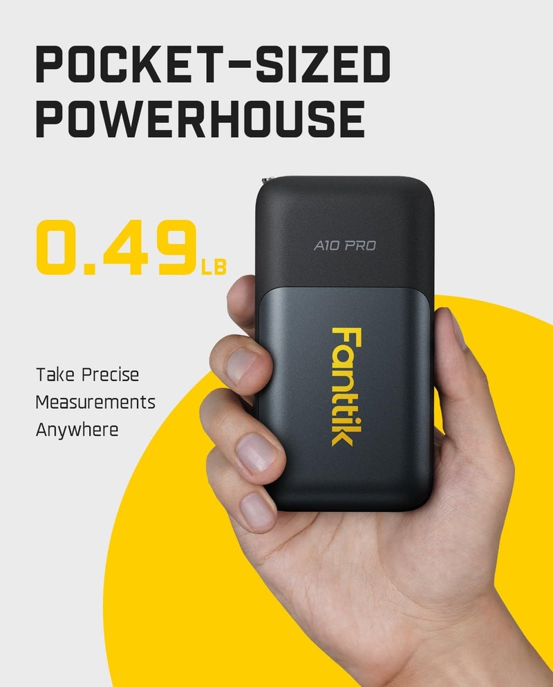 Fanttik A10 برو مقياس شريط ليزر رقمي 2 في 1 مع شاشة ملونة HD IPS، أداة قياس ليزر قابلة لإعادة الشحن بطول 165 قدم وشريط قياس بطول 9.8 قدم، 6 وحدات قابلة للاختيار، للمسافة/المساحة/الحجم - Image 5